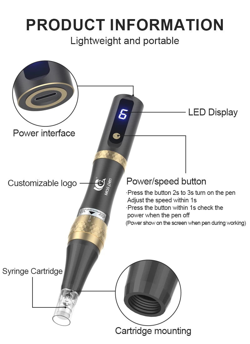 Wireless Microneedling Derma Pen/Mas Pen S8 Skin Care Tool